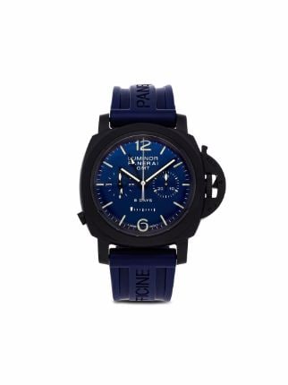 Panerai pre owned Luminor Chrono Monopulsante 8 Giorni GMT Blu