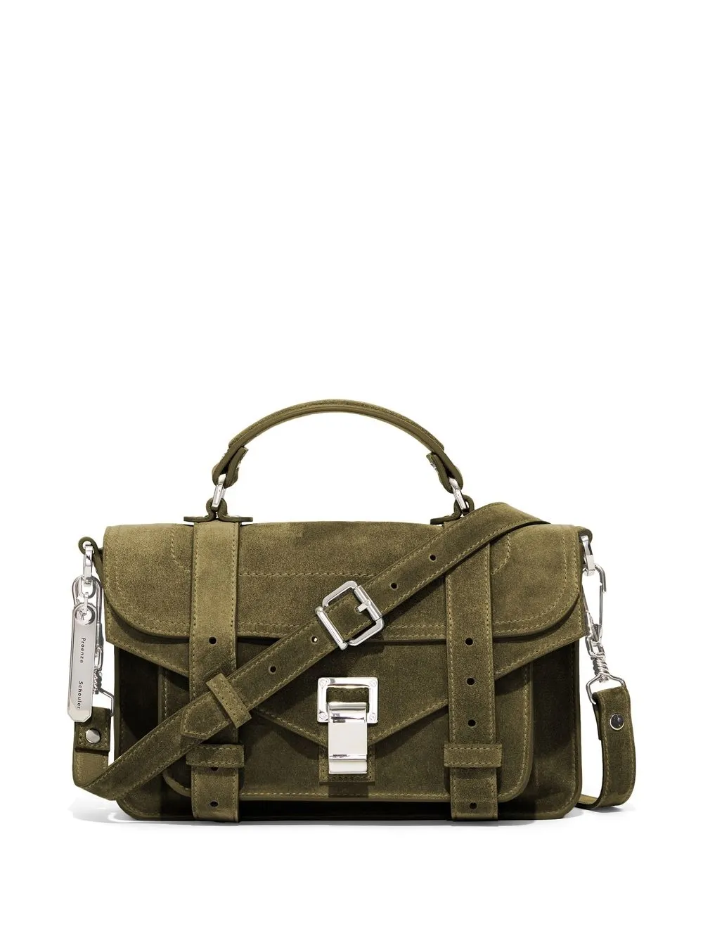 

Proenza Schouler PS1 Tiny suede bag - Verde