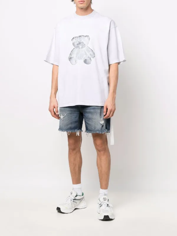【関税込み】We11done グレー Teddy Tシャツ We11done Negative Teddy Print T-shirt | Grey | FARFETCH GE