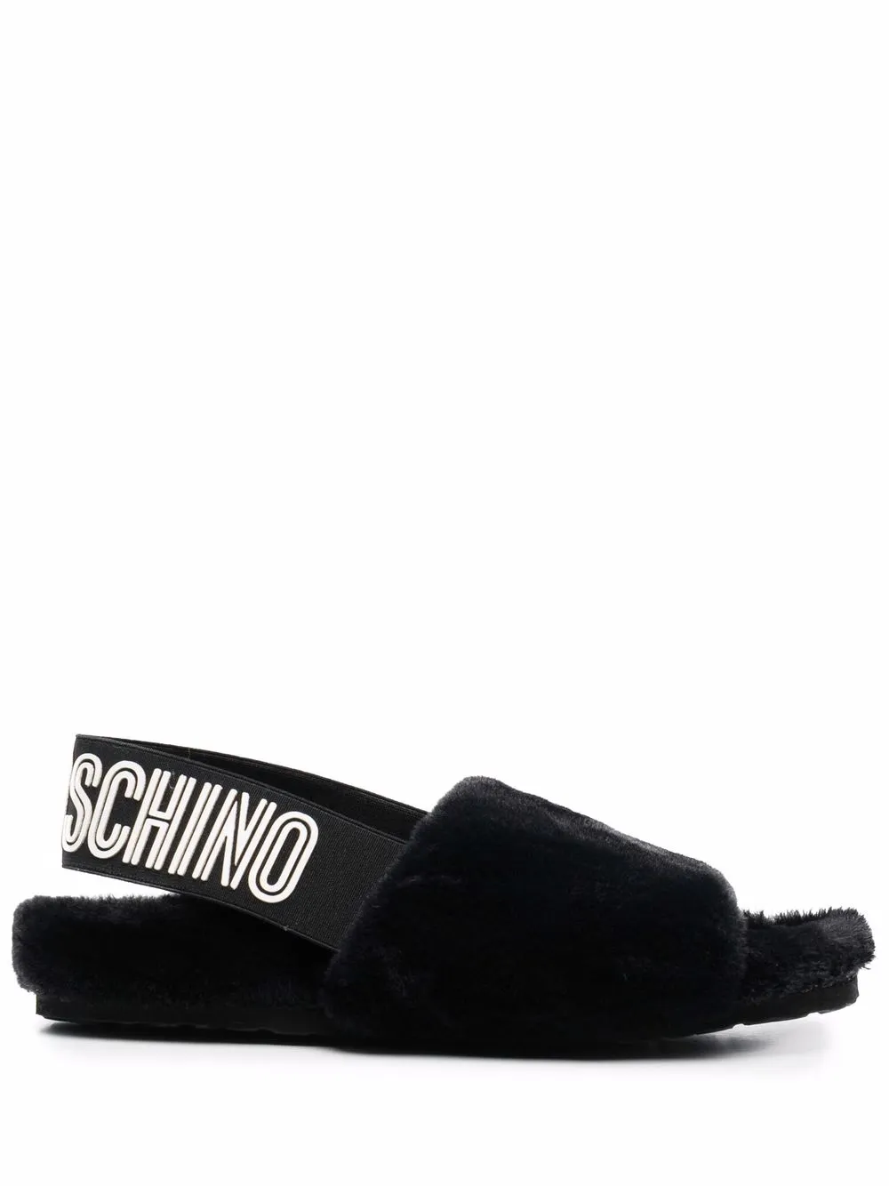 

Love Moschino sandalias con logo en la tira - Negro