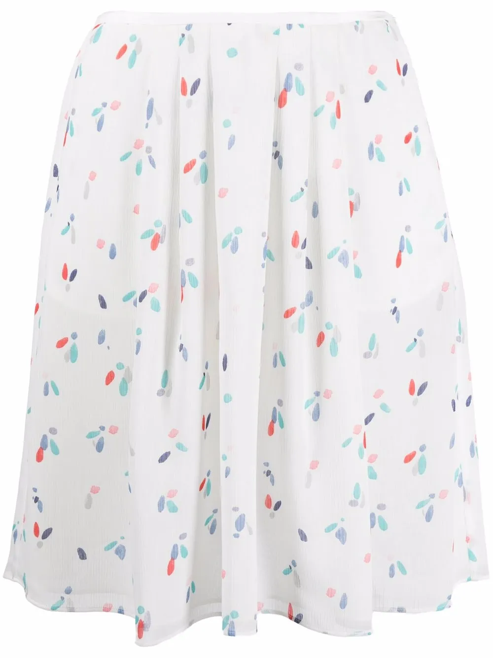 

Emporio Armani pleated layered skirt - White