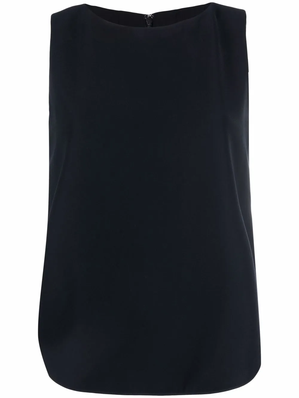 

Emporio Armani top sin mangas con espalda plisada - Azul