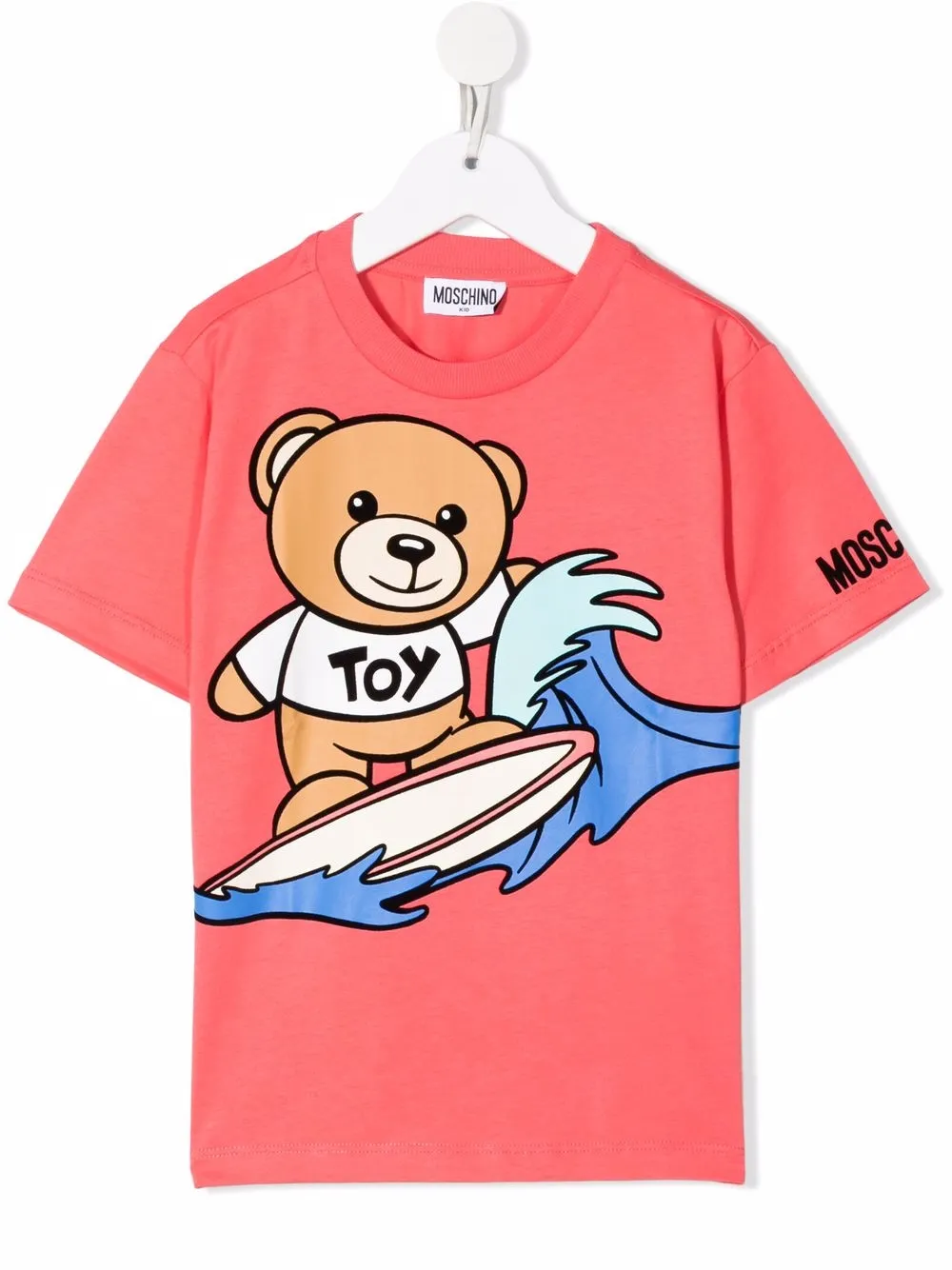 

Moschino Kids playera con motivo Teddy Bear - Rosado