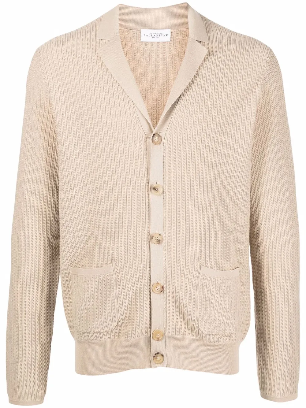 

Ballantyne ribbed-knit V-neck cardigan - Neutrals