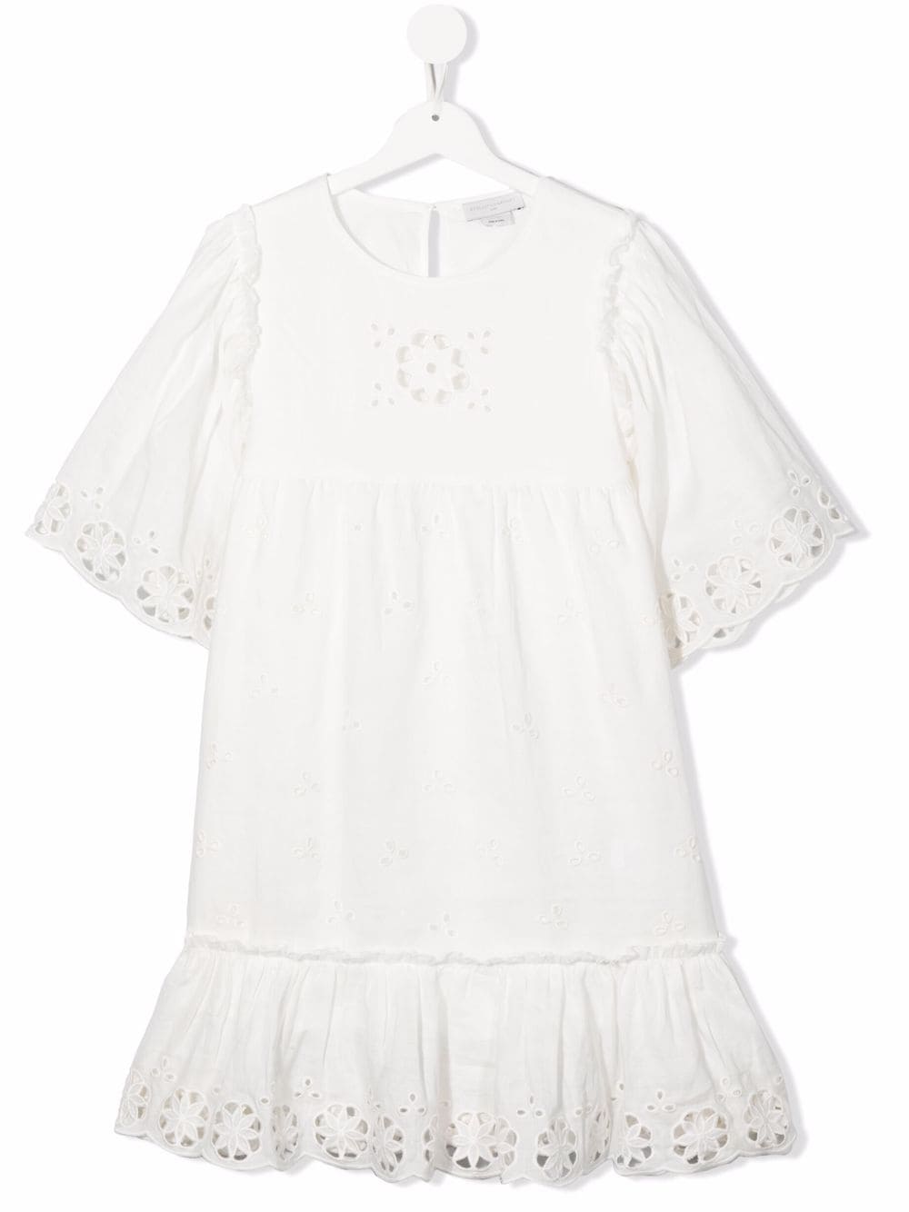 Stella McCartney Kids TEEN Broderie Anglais Ramie Dress - Farfetch