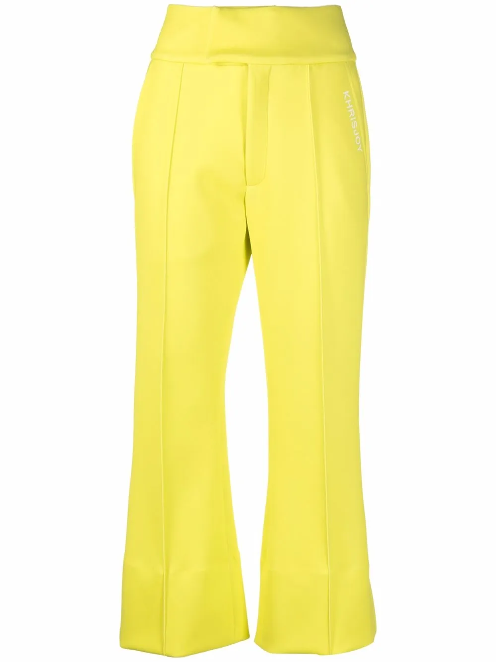 

Khrisjoy logo-print cropped flared trousers - Yellow