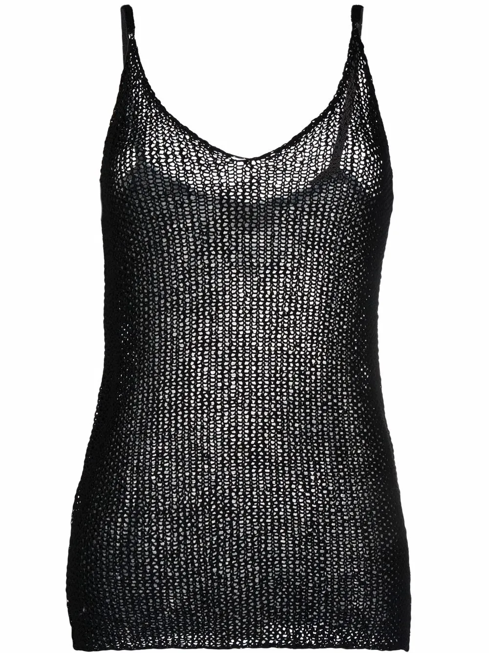 

P.A.R.O.S.H. top tejido con cuello en V - Negro