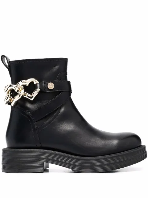 Love Moschino heart-charm ankle boots