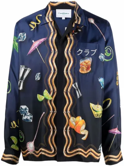 graphic-print silk shirt | Casablanca 