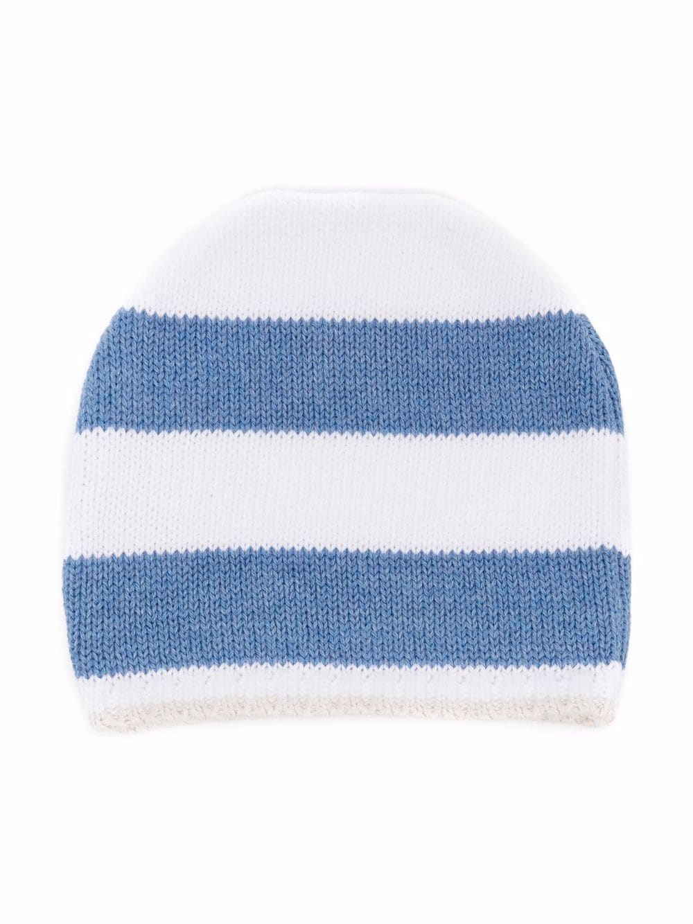 Image 1 of La Stupenderia striped knitted beanie