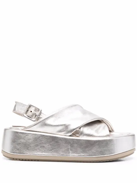 linea silver sandals