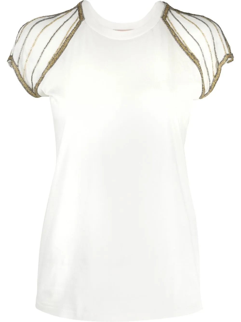 

TWINSET bead-embellished short-sleeved T-shirt - White