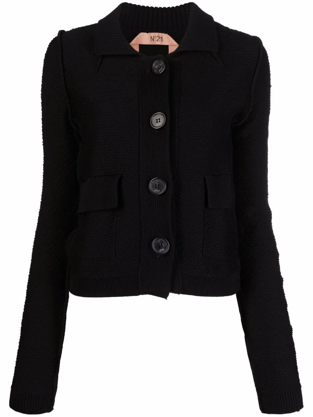 

Nº21 long-sleeved knit cardigan - Black