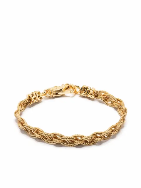 Emanuele Bicocchi bracelet tressé à plaque logo