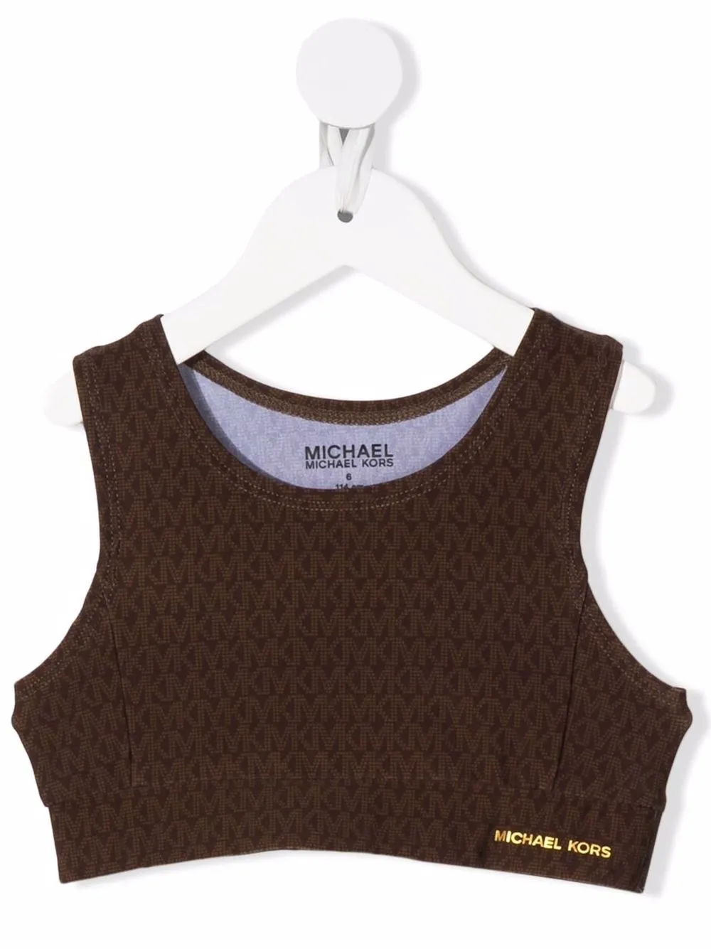 

Michael Kors Kids top corto con monograma - Marrón