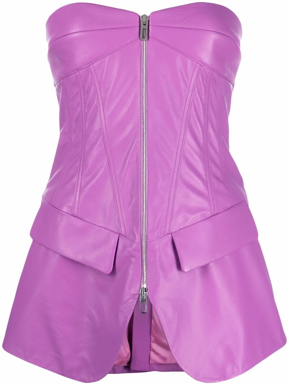 

Drome corset-style leather top - Purple