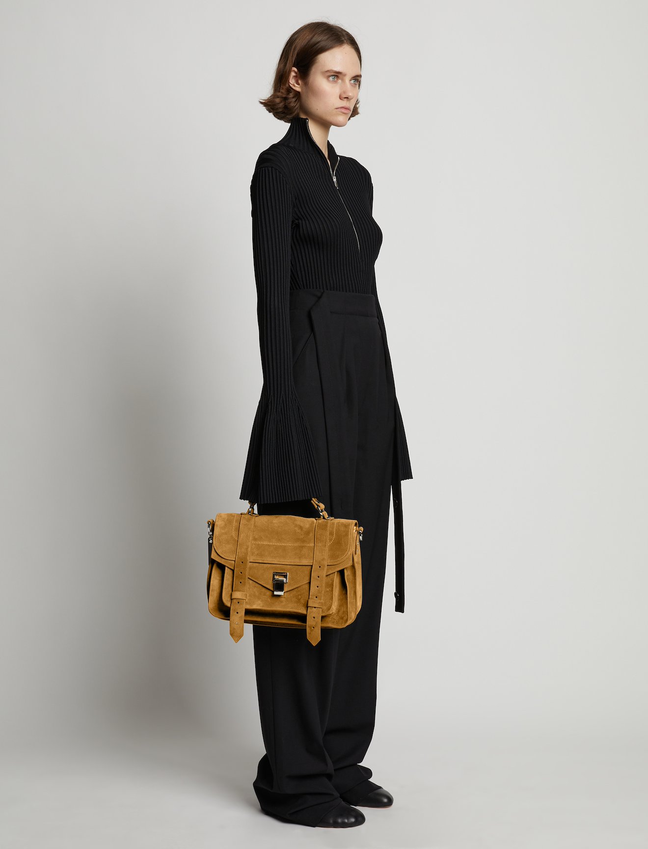 medium PS1 suede satchel bag #2