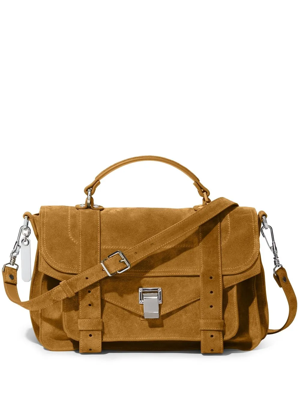 

Proenza Schouler medium PS1 suede satchel bag - Brown