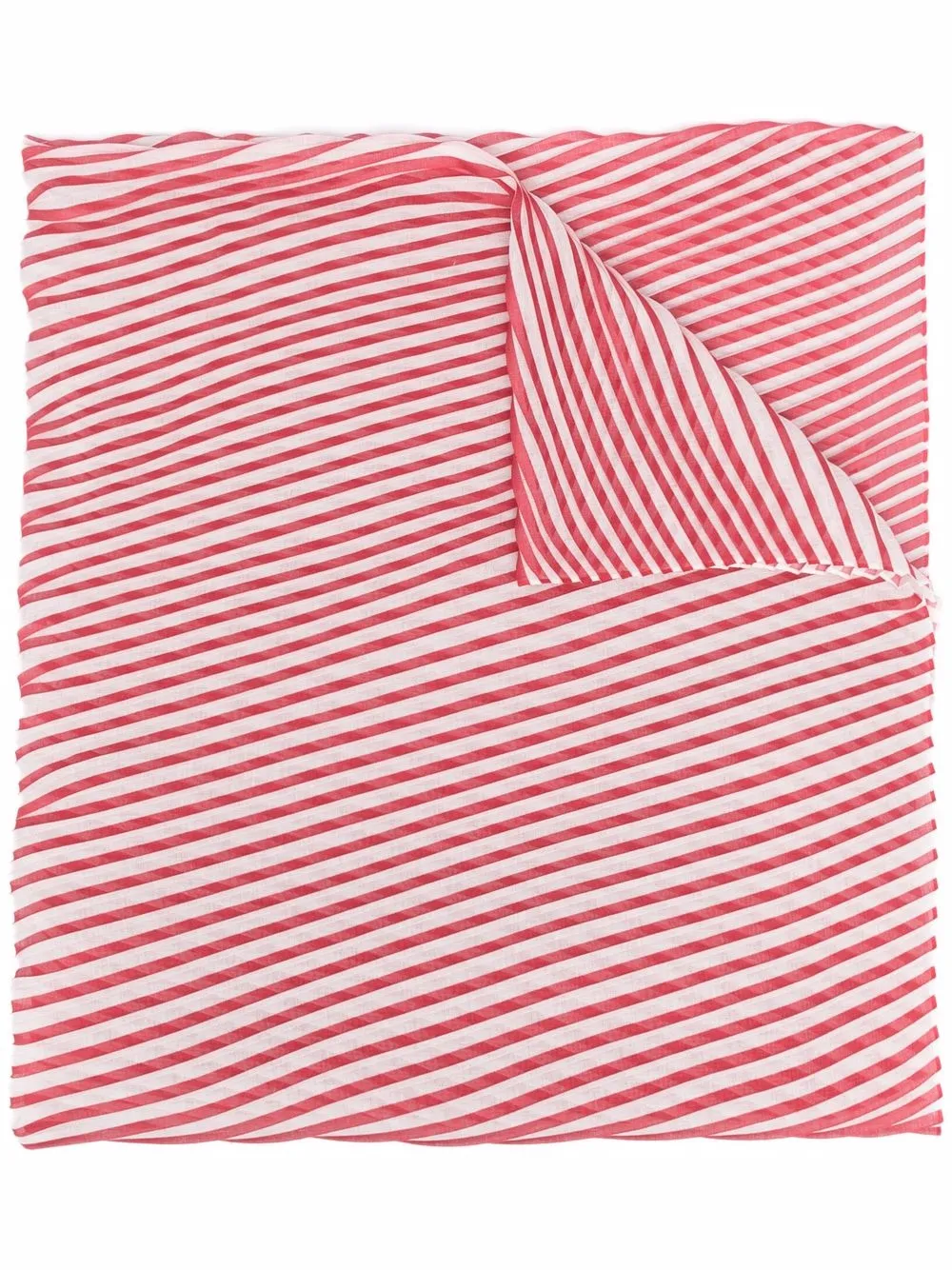 

Emporio Armani bufanda a rayas con detalle de borlas - Rojo