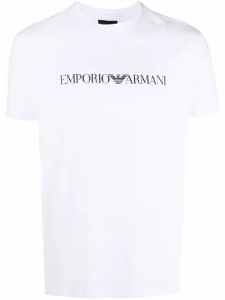 新品 EMPORIO ARMANI Tシャツ ホワイト M Emporio Armani ロゴ Tシャツ | ホワイト | FARFETCH JP