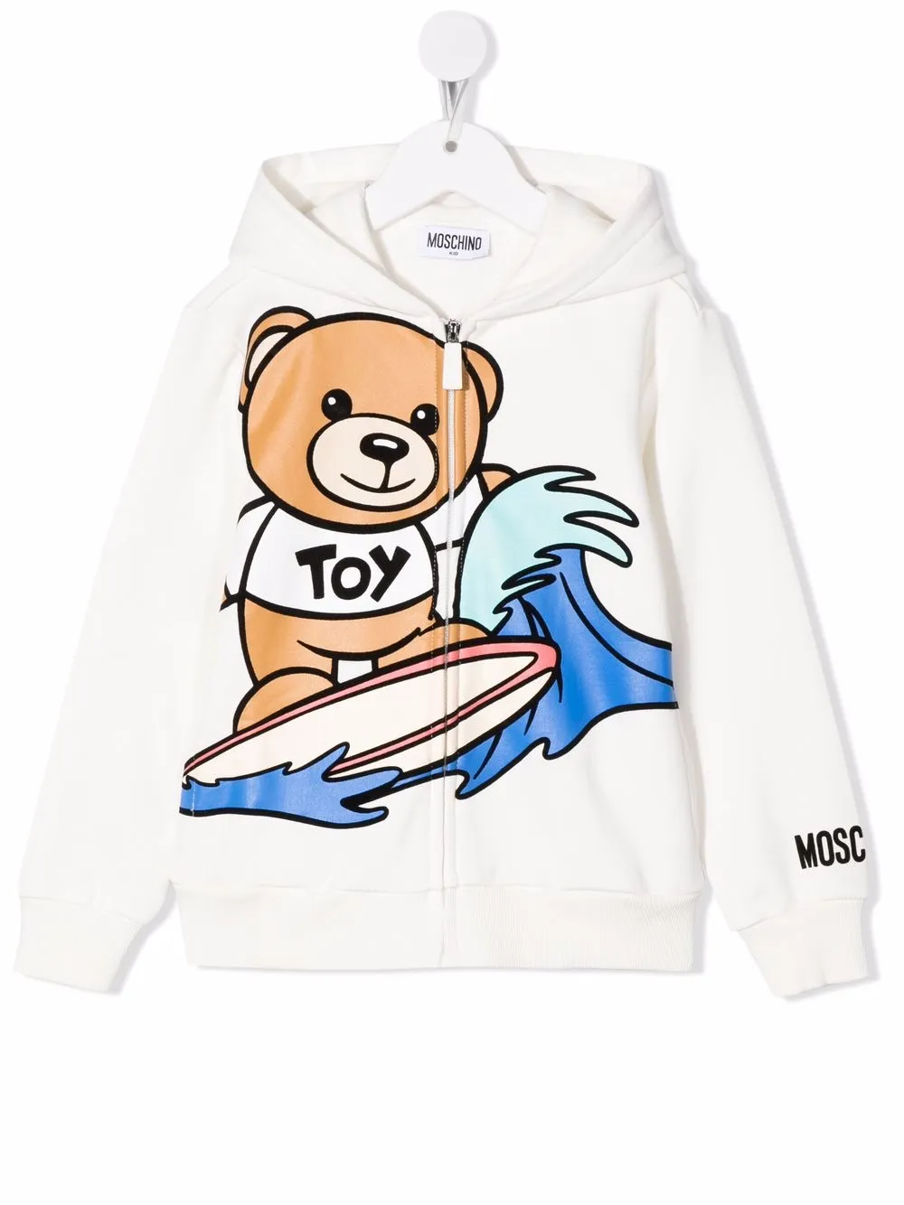 

Moschino Kids hoodie con estampado gráfico - Blanco