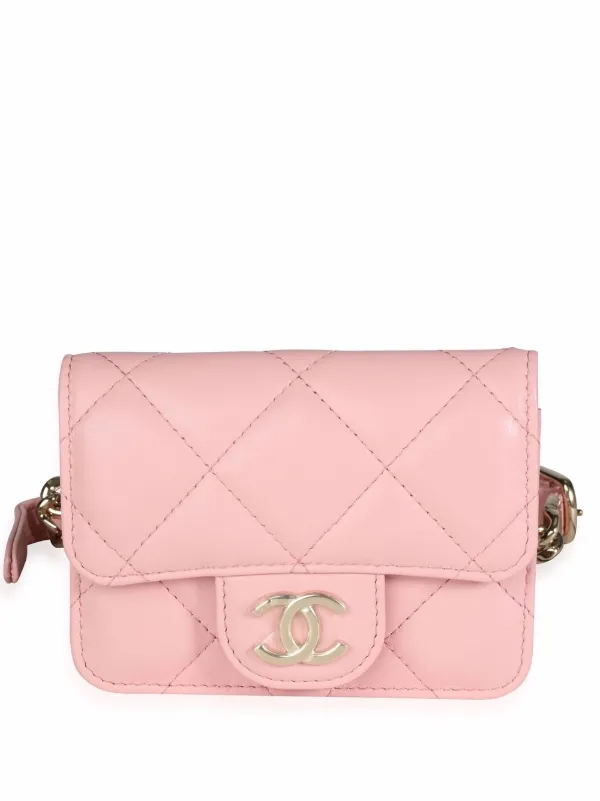 Chanel Pre-Owned Cangurera Con Capitonado De Rombos y Logo CC Mini -  Farfetch