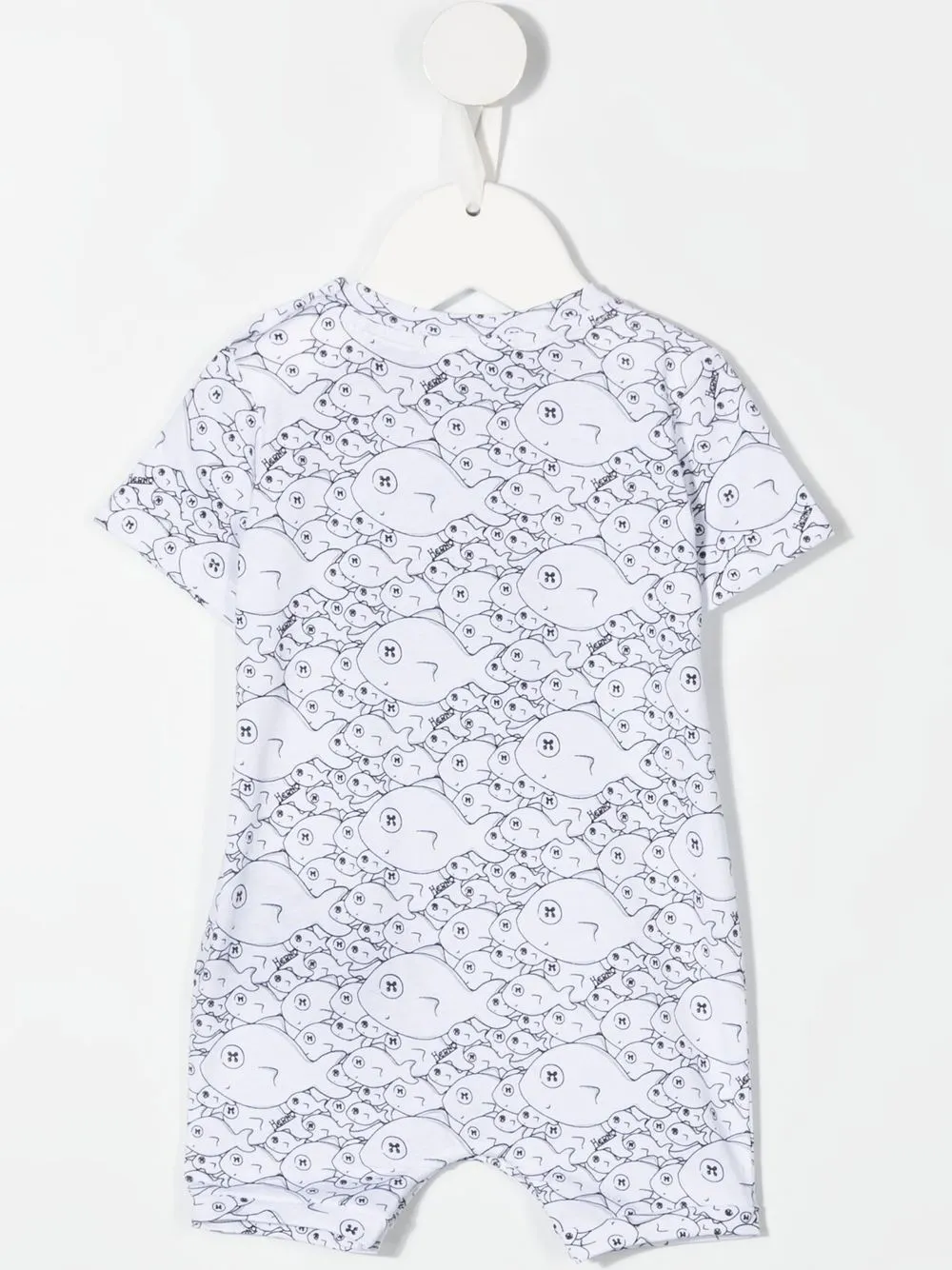  Herno Kids Strampler Set Mit Fische Print   Weiß 