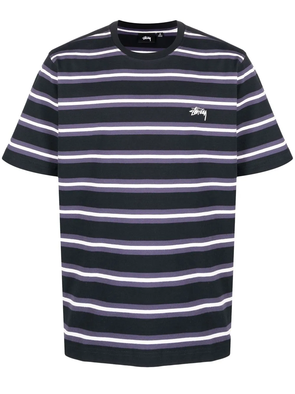 black and white striped stussy shirt
