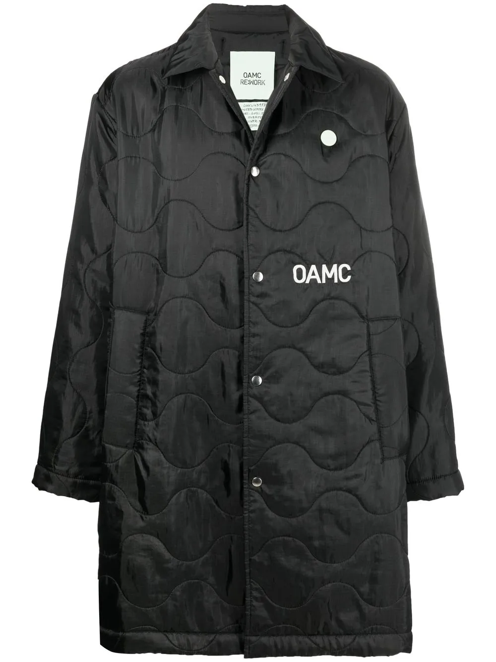 OAMC Quilted logo-print Coat - Farfetch