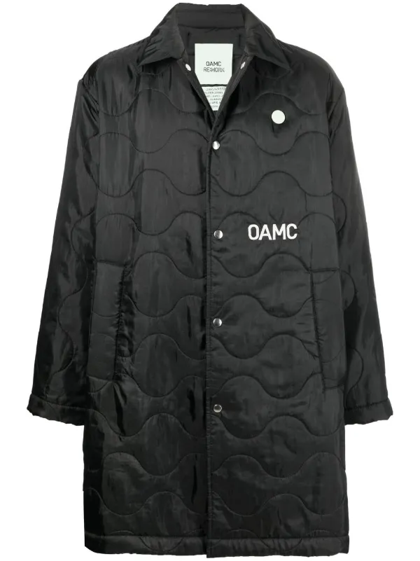 OAMC Quilted logo-print Coat - Farfetch