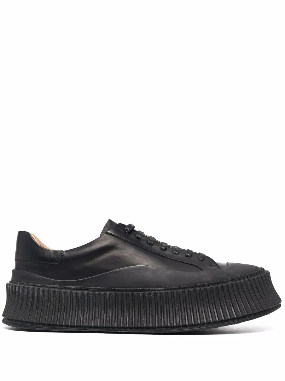 

Jil Sander tenis bajos con suela gruesa - Negro