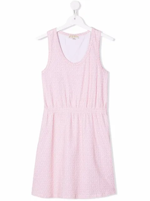Michael Kors Kids TEEN cotton monogram-print dress