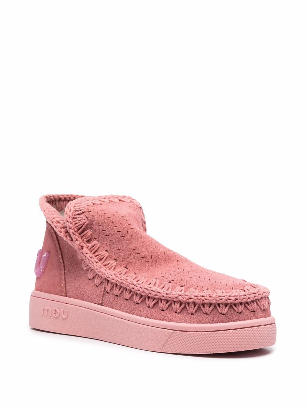 Mou Monochrome suede boots - Pink