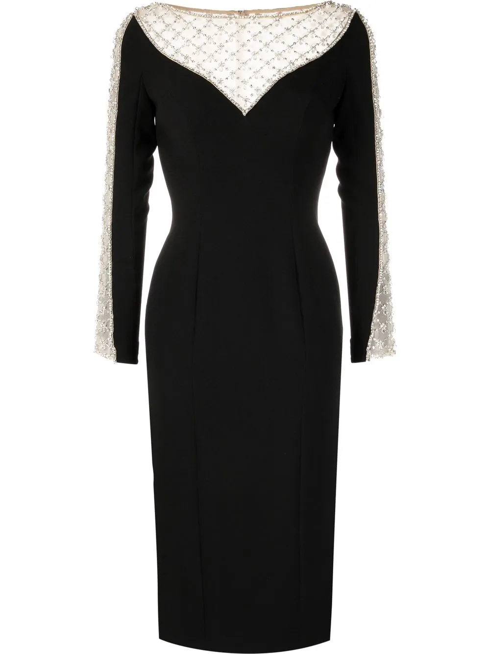 

Jenny Packham vestido recto bordado con cuentas - Negro