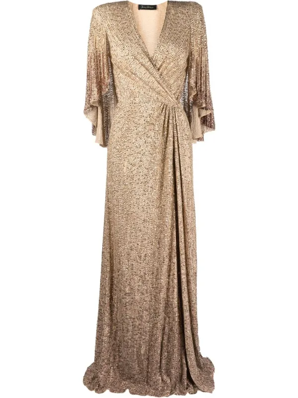 Jenny Packham sequin-embellished Cape 