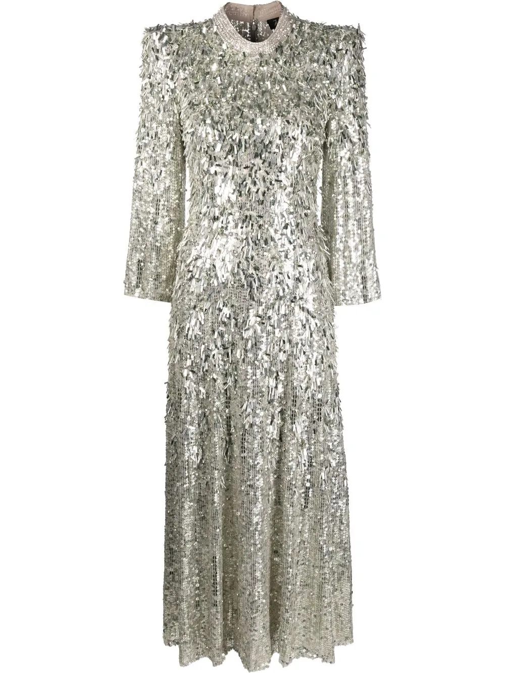 

Jenny Packham vestido de fiesta con detalles de lentejuelas - Plateado