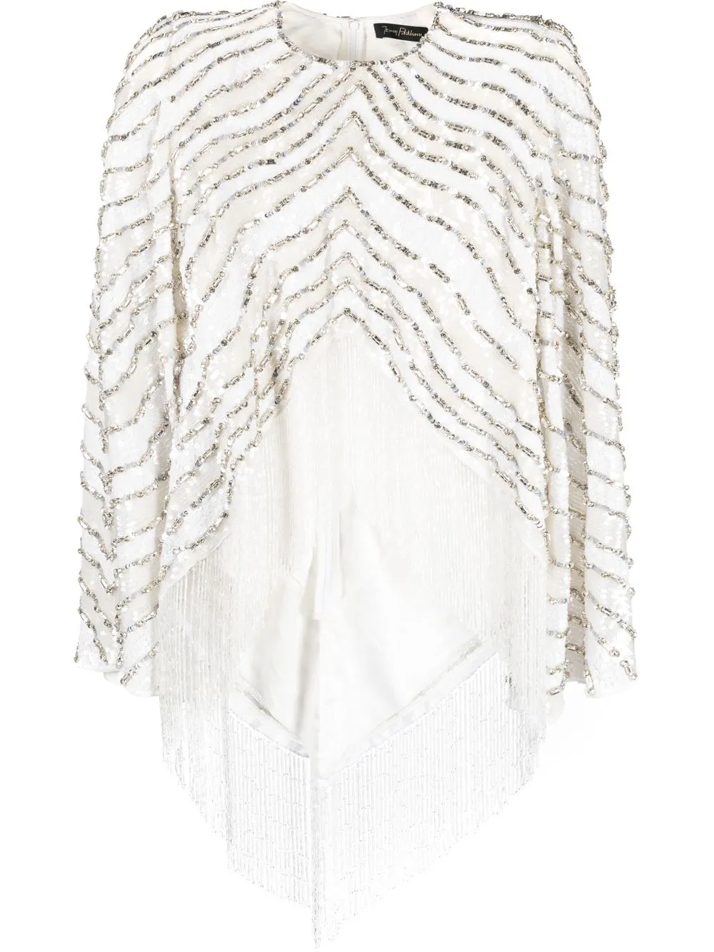 

Jenny Packham embellished long-sleeved blouse - White