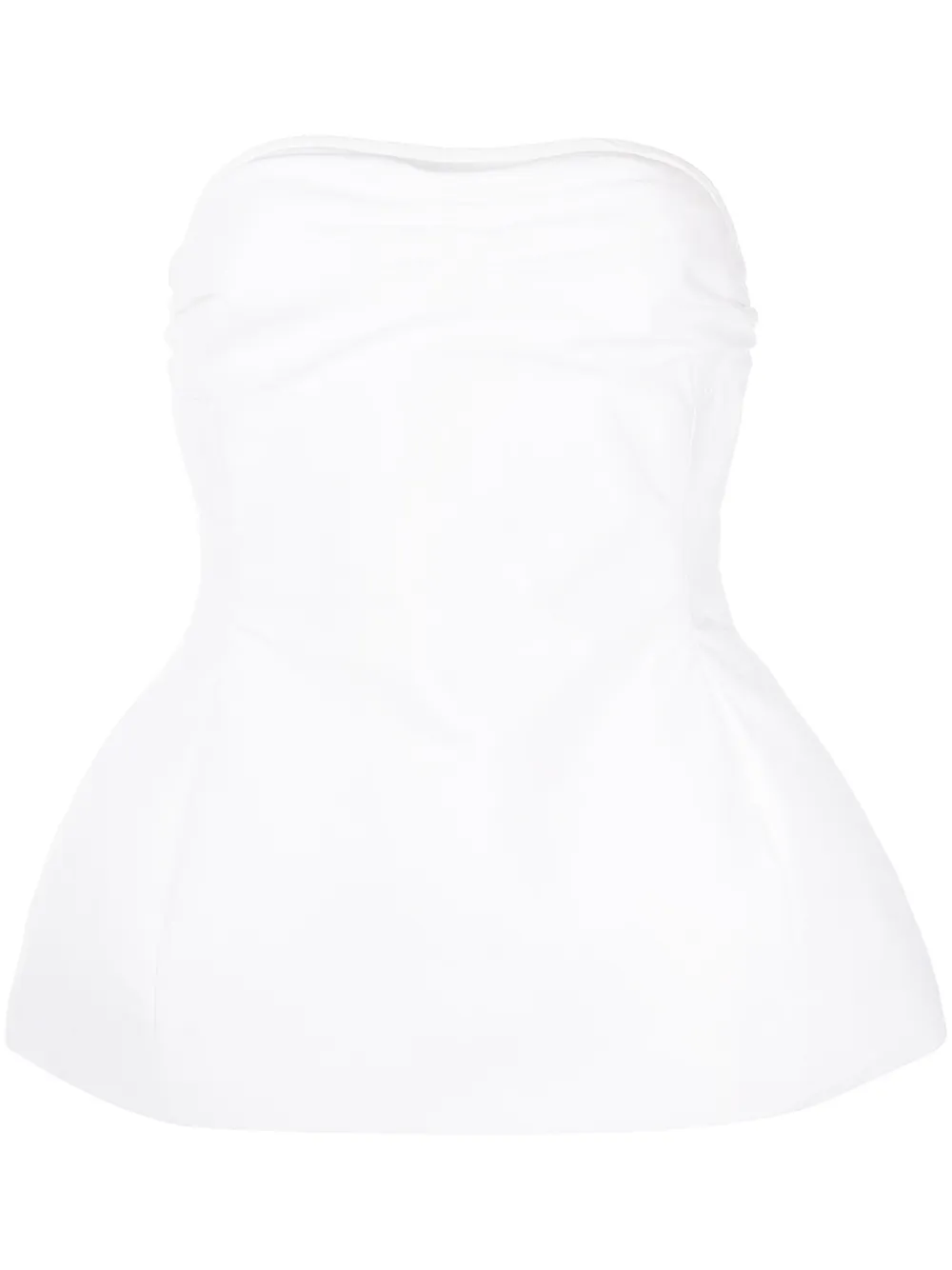 

KHAITE flared-hem blouse - White