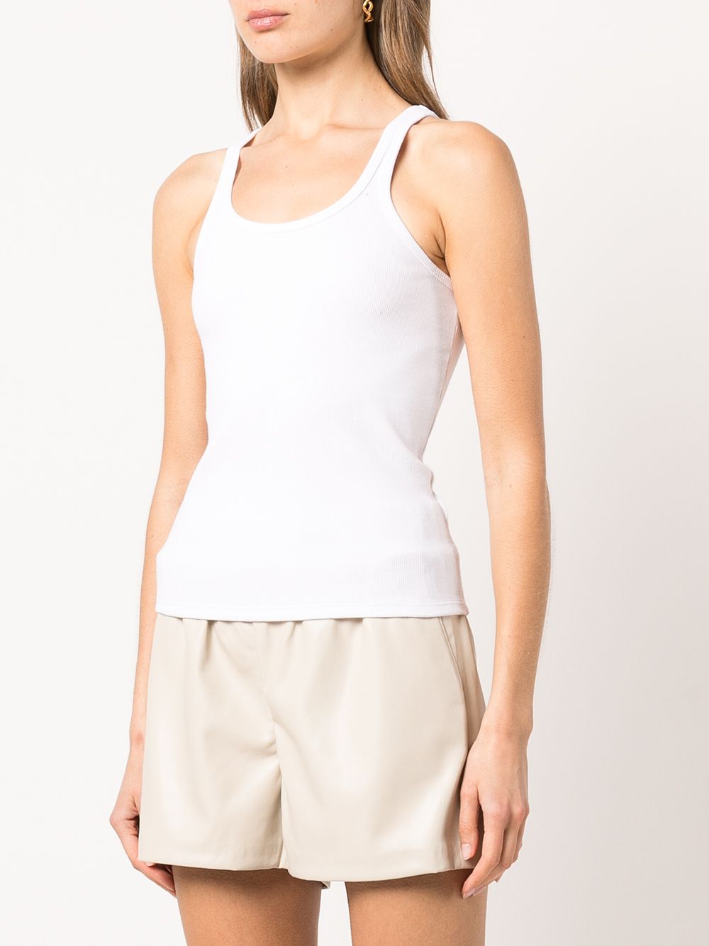 ANINE BING April fine ribbed Tank Top Farfetch