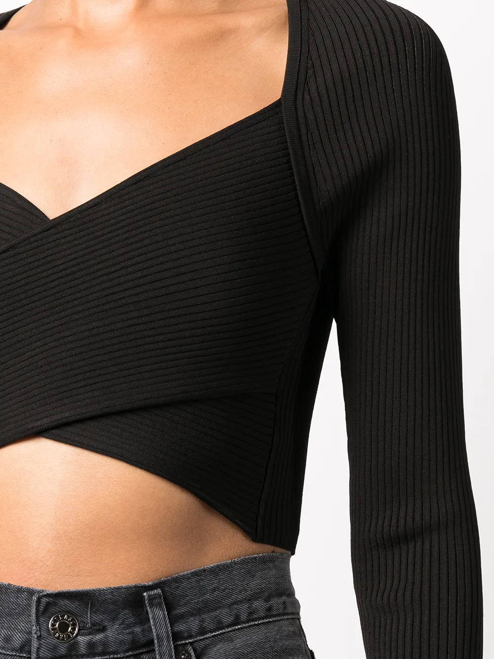 Alice + Olivia Annis Twist Crop Top Farfetch