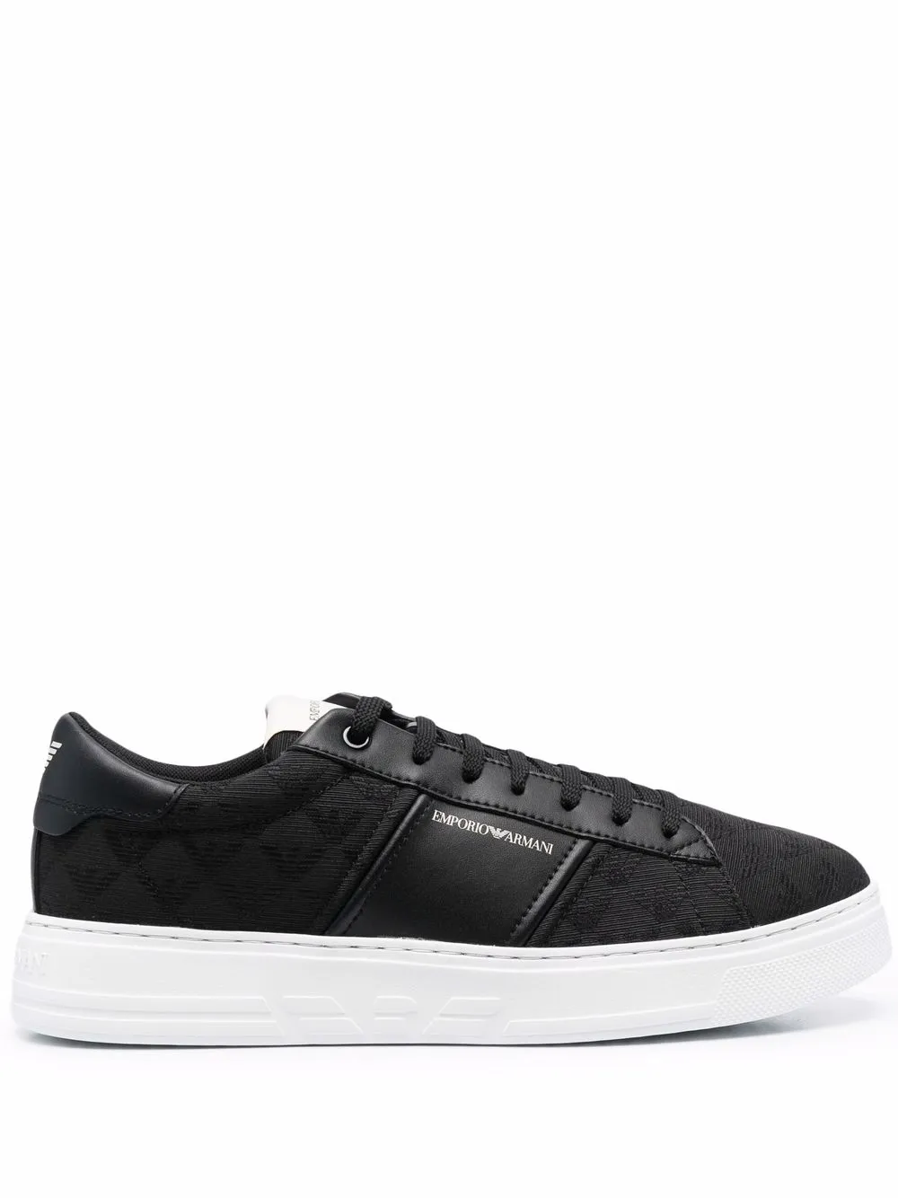 

Emporio Armani tenis bajos con logo - Negro