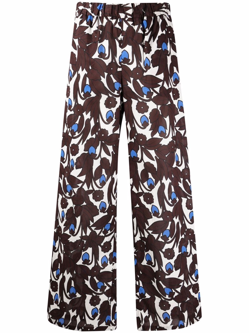 

P.A.R.O.S.H. pantalones palazzo con estampado floral - Marrón