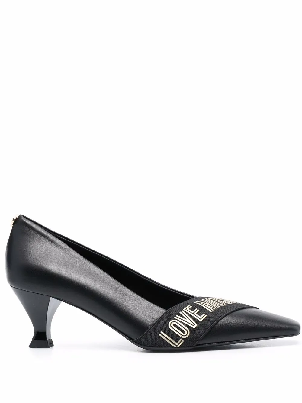 

Love Moschino logo-print slip-on pumps - Black