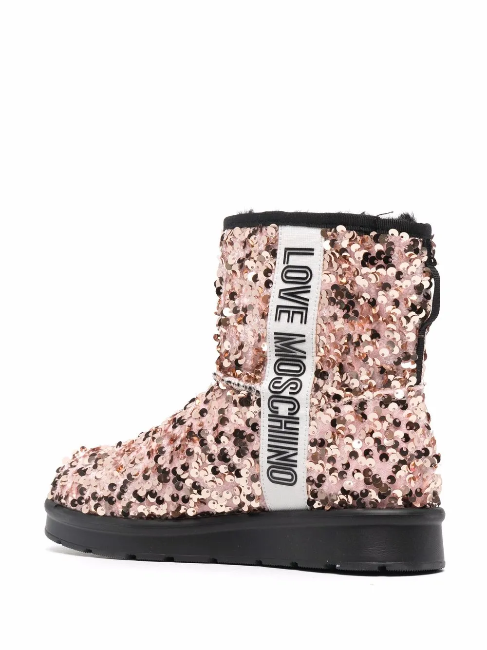 love moschino sequin snow boots