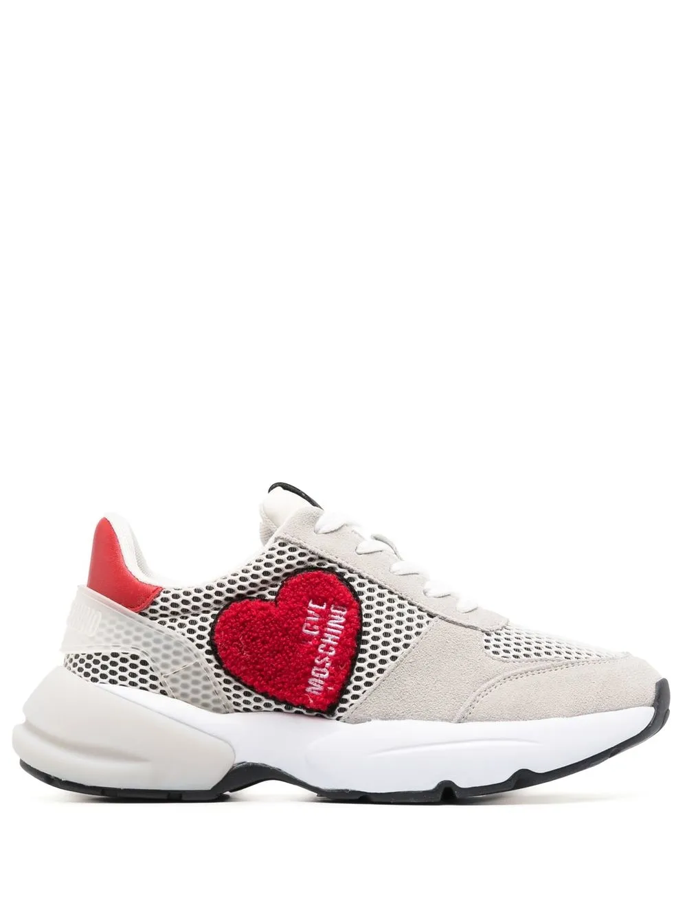 

Love Moschino Sporty Running heart-patch sneakers - White