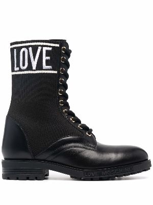 love moschino combat boots