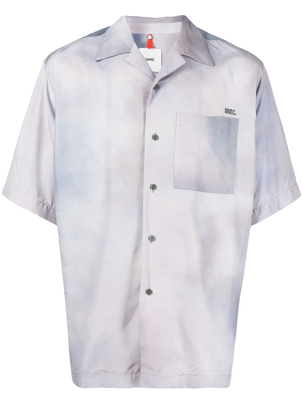 

OAMC logo-embroidered tie-dye shirt - Purple