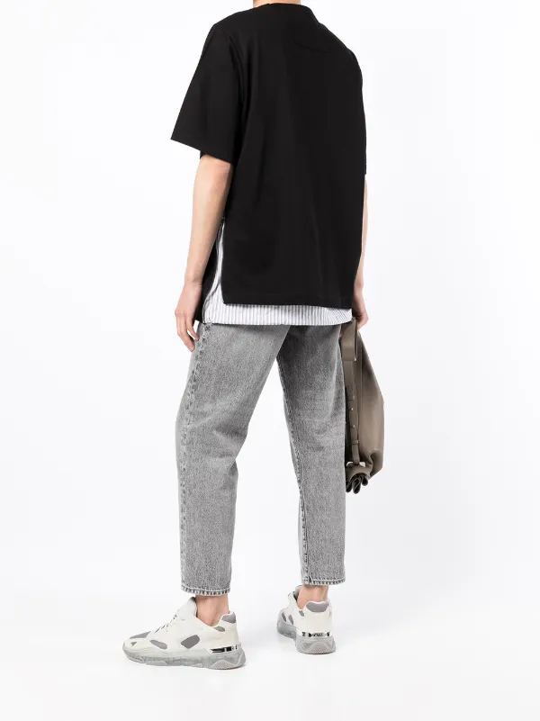 Playera Holgada Con Cuello Redondo Negro FARFETCH MX