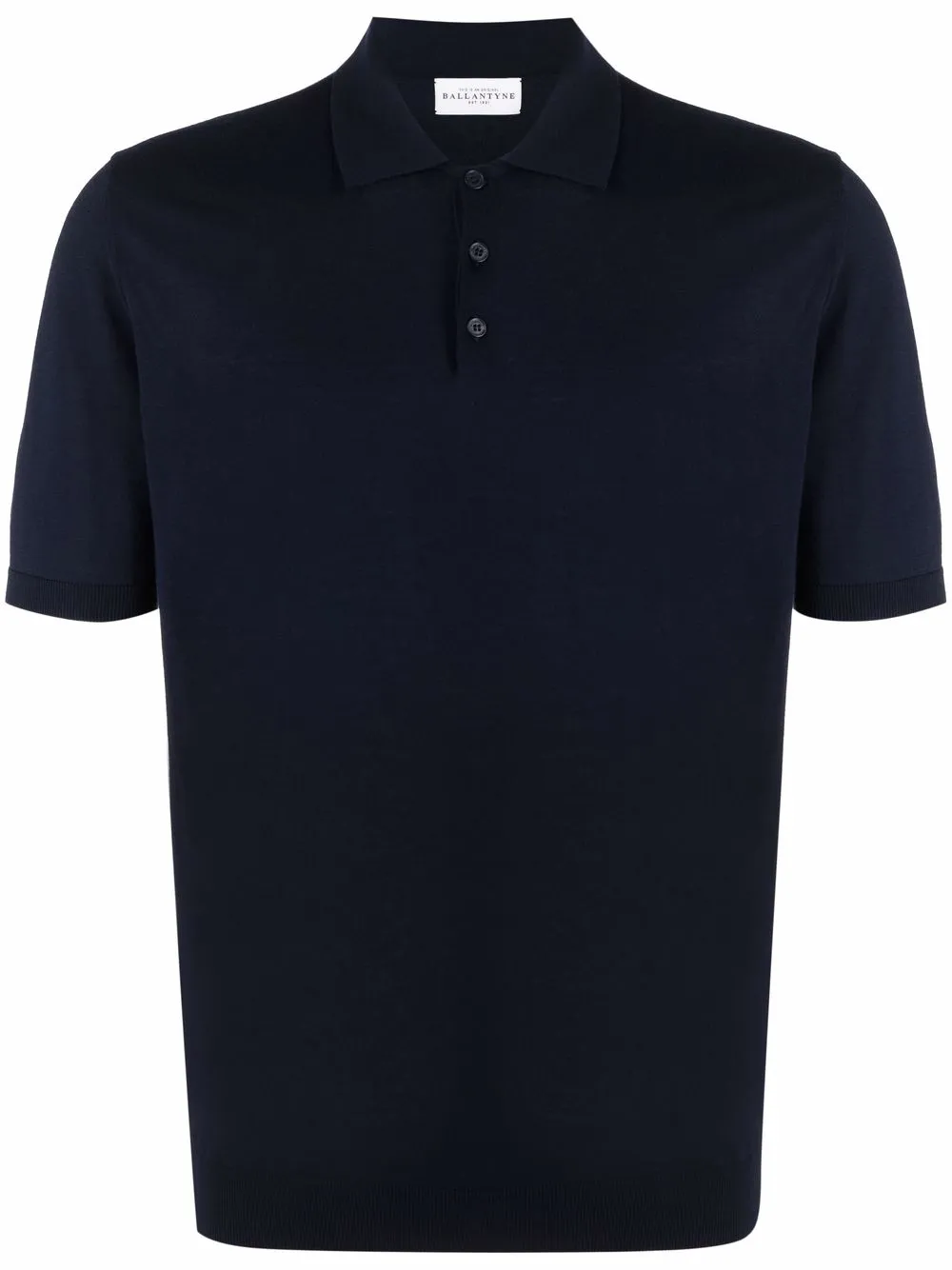 

Ballantyne playera tipo polo con detalle de canalé - Azul