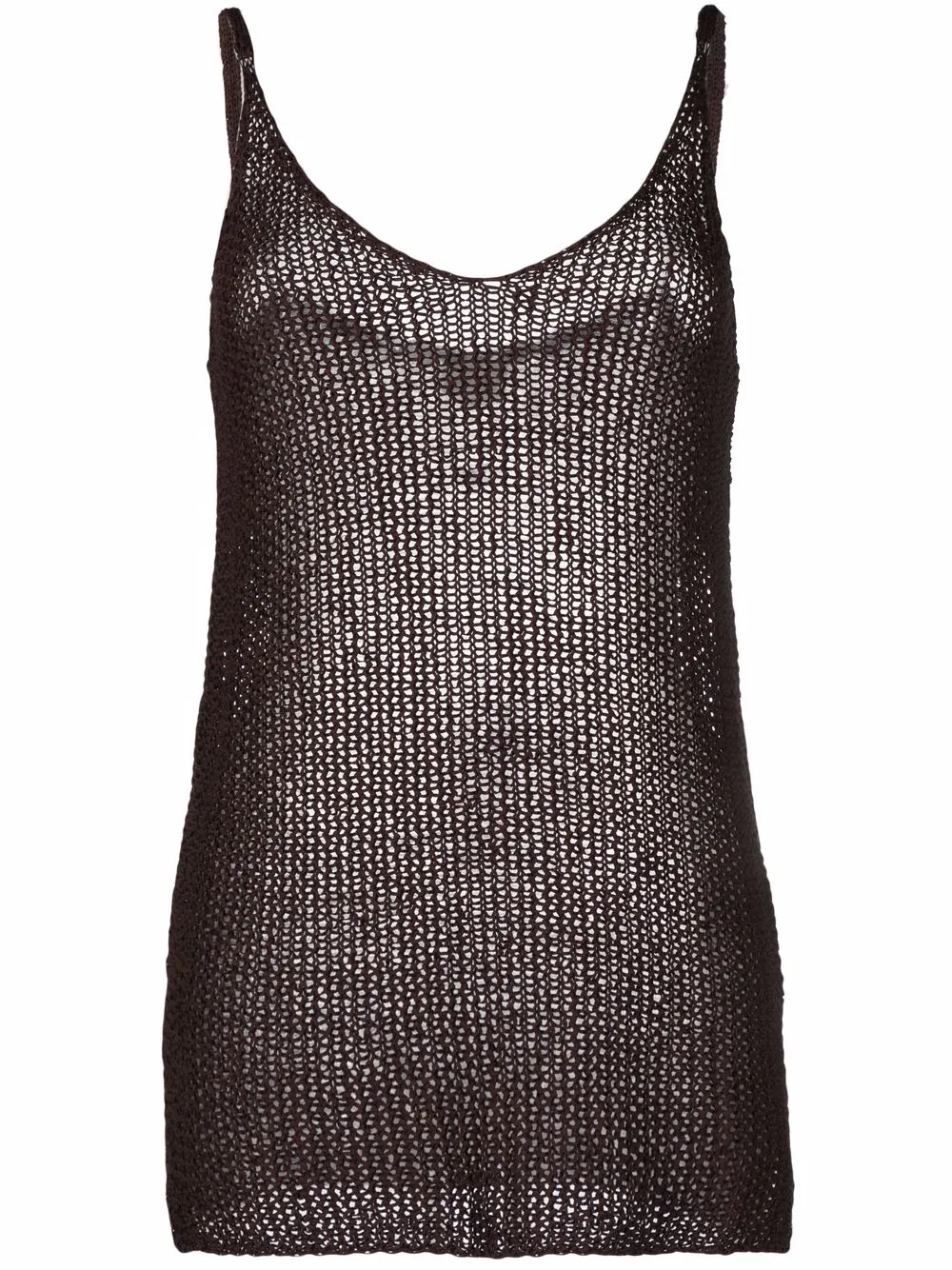 

P.A.R.O.S.H. V-neck knitted vest top - Brown